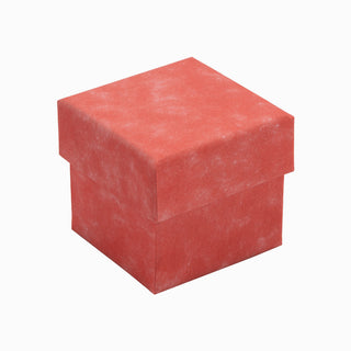 Cutie bijuterii Gama Diverse Culori Normal Paper, 5x5x4.5 cm - Corai / Alb