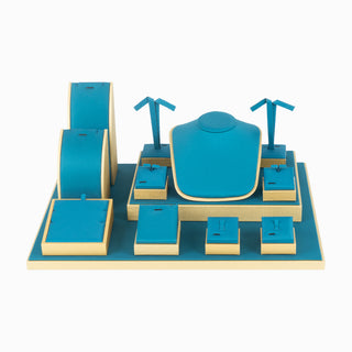 Suport bijuterii Set Complet, 48x36 cm - Turcoaz / Auriu