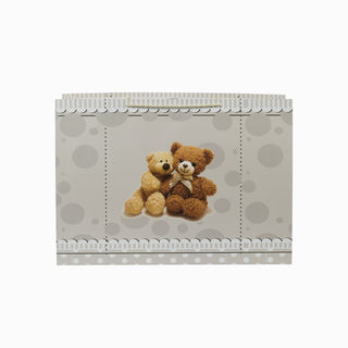 Punga cadou Cadou Gama Urs, 57x40x20 cm - Crem / Alb
