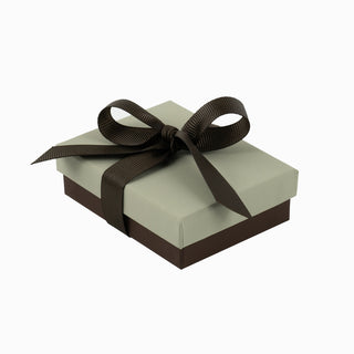 Cutie bijuterii Ribon Down R.D, 7x9x3 cm - Gri / Maro