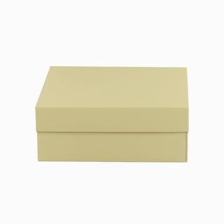 Cutie cadou Cub Pliat, 29.5x29.5x12 cm - Crem / Bronz