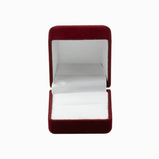 Cutie bijuterii Inel Hexagon, 4.5x5x4 cm - Bordo / Alb