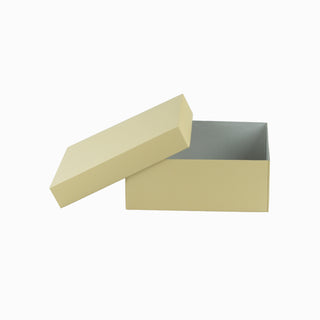 Cutie cadou Cub Pliat, 29.5x29.5x12 cm - Crem / Bronz