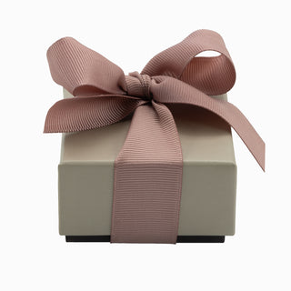 Cutie bijuterii Ribon Down R.D, 6.2x6.3x4 cm - Crem / Maro / Roz