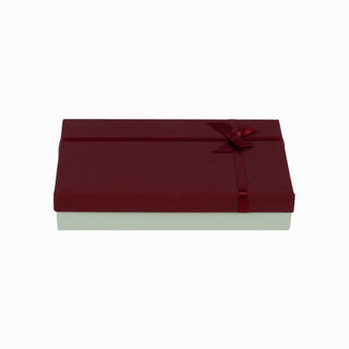 Cutie bijuterii Normal Paper, 13x18x3.5 cm - Bordo / Crem