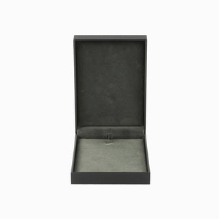 Cutie bijuterii Set Gama Piele, 11x16x4.5 cm - Negru / Gri