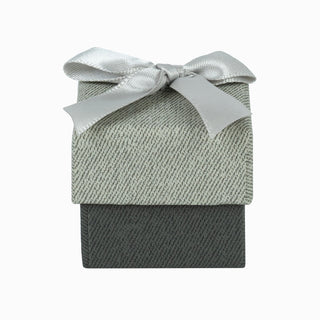 Cutie bijuterii Normal Paper, 4x4x3.5 cm - Gri Deschis / Gri Inchis / Alb / Gri