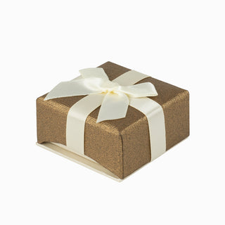 Cutie bijuterii Set Gama Kd, 6x6x3.5 cm - Caramiziu / Crem / Alb
