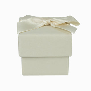 Cutie bijuterii Normal Paper, 4x4x3.5 cm - Crem / Alb