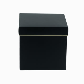 Cutie cadou Cub Pliat, 21x21x20 cm - Negru / Bronz