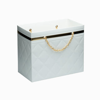 Punga cadou Cadou Lant, 18x15x10 cm - Alb / Auriu