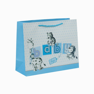 Punga cadou Cadou Baby, 32x26x12 cm - Bleu / Alb