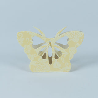 Cutie cadou Fluture Pliat, 5.5x3x6.5 cm - Crem
