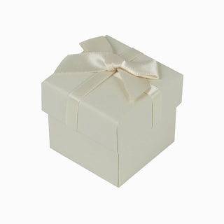 Cutie bijuterii Normal Paper, 5x5x4.5 cm - Crem / Alb