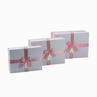 Cutie rigida cadou Rigid Set 3, 28.5x20x10 cm - Roz