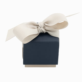 Cutie bijuterii Ribon Down R.D, 5x5x5 cm - Bleumarin / Crem