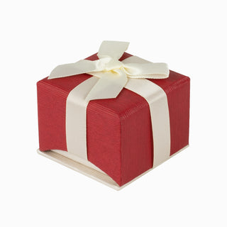 Cutie bijuterii Inel Gama Kd, 5x5x4.5 cm - Rosu / Crem / Alb
