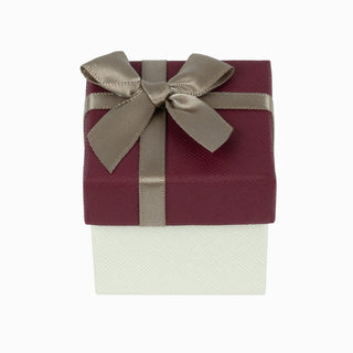 Cutie bijuterii Normal Paper, 5x5x4.5 cm - Bordo / Crem / Auriu