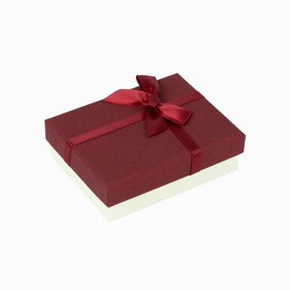 Cutie bijuterii Normal Paper, 7x9x3 cm - Bordo / Crem