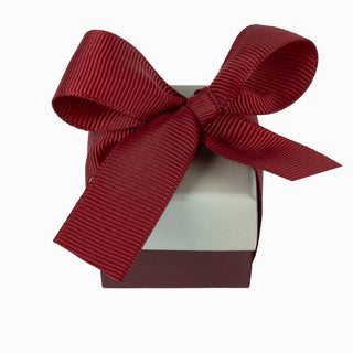 Cutie bijuterii Ribon Down R.D, 4x4x3.5 cm - Crem / Bordo