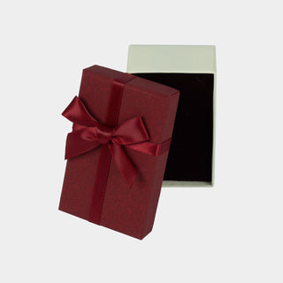 Cutie bijuterii Normal Paper, 5x8x3 cm - Bordo / Crem