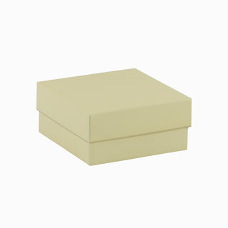 Cutie cadou Cub Pliat, 15.5x15.5x7 cm - Crem / Bronz