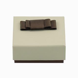 Cutie bijuterii Flower Up F.U, 6x6x2.5 cm - Crem / Maro