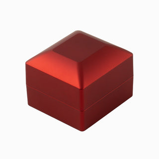 Cutie bijuterii Inel Led, 6.5x6.5x5 cm - Rosu / Negru