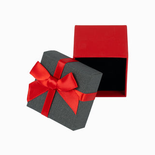 Cutie bijuterii Normal Paper, 5x5x4.5 cm - Gri / Rosu / Negru