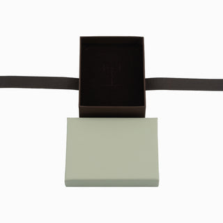 Cutie bijuterii Ribon Down R.D, 7x9x3 cm - Gri / Maro