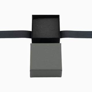 Cutie bijuterii Ribon Down R.D, 6.2x6.3x4 cm - Gri / Negru