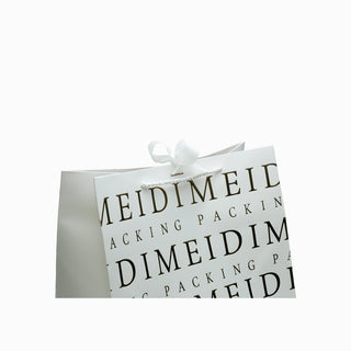 Punga cadou Cadou Meidi Embosaid, 32x26x15 cm - Alb / Auriu