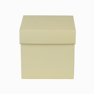 Cutie cadou Cub Pliat, 15.5x15.5x14.5 cm - Crem / Bronz