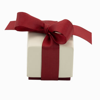 Cutie bijuterii Ribon Down R.D, 5x5x5 cm - Crem / Bordo