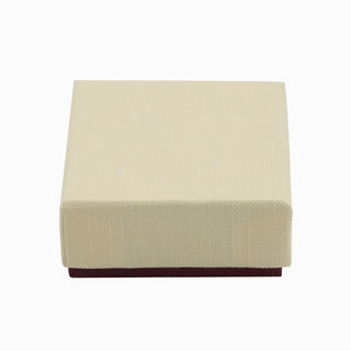 Cutie bijuterii Normal Paper, 6x6x2.5 cm - Crem / Bordo
