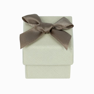 Cutie bijuterii Normal Paper, 4x4x3.5 cm - Crem / Gri / Auriu