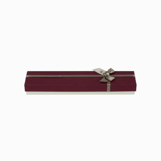 Cutie bijuterii Normal Paper, 21.5x4.5x3 cm - Bordo / Crem / Auriu