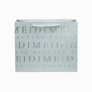 Punga cadou Cadou Meidi Embosaid, 32x26x15 cm - Alb / Argintiu
