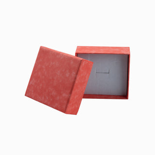 Cutie bijuterii Gama Diverse Culori Normal Paper, 8.5x9x3.8 cm - Corai / Alb