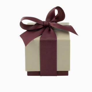 Cutie bijuterii Ribon Down R.D, 7x7x7 cm - Crem / Bordo