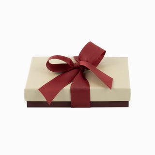 Cutie bijuterii Ribon Down R.D, 9.5x13.5x3.5 cm - Crem / Bordo