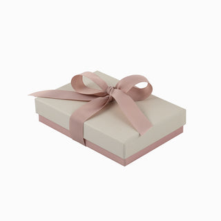 Cutie bijuterii Ribon Down R.D, 9.5x13.5x3.5 cm - Crem / Roz / Negru