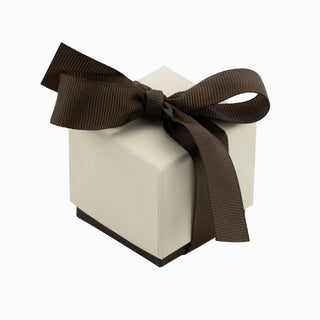 Cutie bijuterii Ribon Down R.D, 5x5x5 cm - Crem / Maro