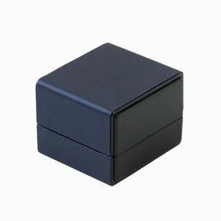 Cutie bijuterii Inel Led, 6x6.5x5 cm - Bleumarin / Negru