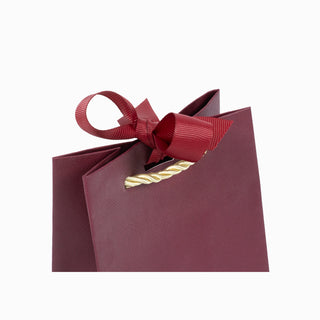 Punga cadou Cadou Texturat, 11x16x7 cm - Bordo / Auriu