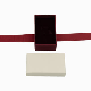 Cutie bijuterii Ribon Down R.D, 5x8x3 cm - Crem / Bordo