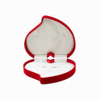 Cutie bijuterii Set Inima-Trandafir, 18x17x6 cm - Rosu / Alb