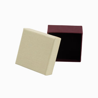 Cutie bijuterii Normal Paper, 6x6x2.5 cm - Crem / Bordo