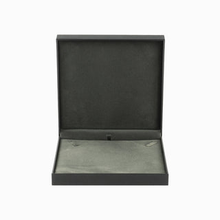 Cutie bijuterii Set Gama Piele, 17x17x4 cm - Negru / Gri