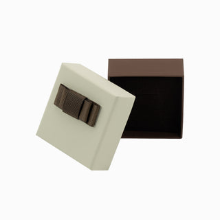 Cutie bijuterii Flower Up F.U, 6x6x2.5 cm - Crem / Maro